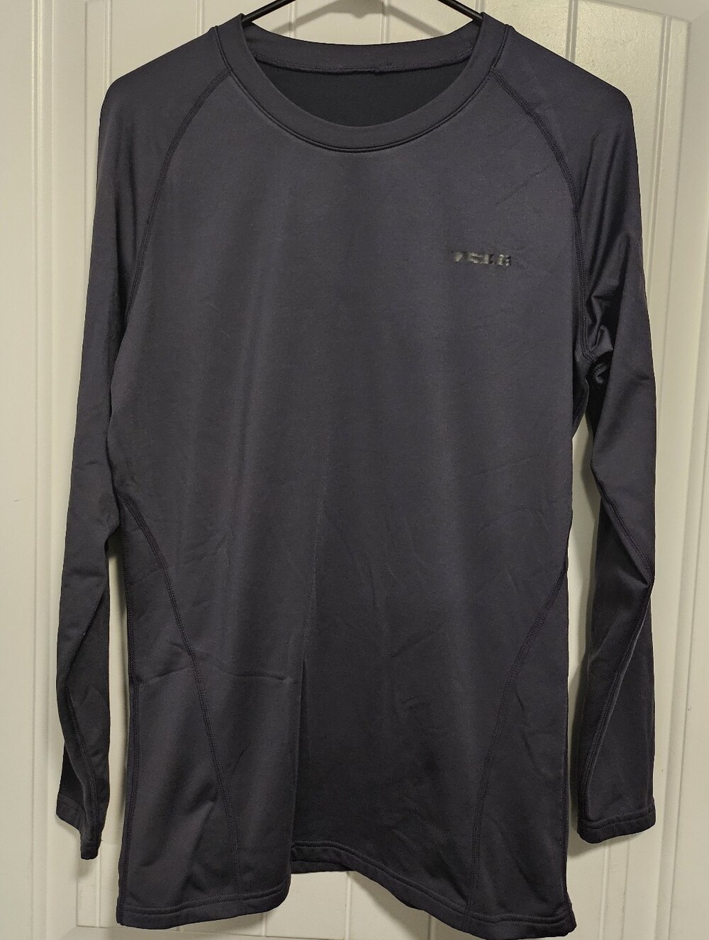 Men's Gray Long-Sleeve Athletic Thermal Baselayer